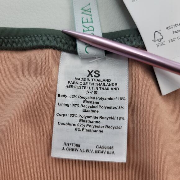 J. Crew Heritage 1989 High Leg Bikini Bottom‎ Size XS Green Cheeky - Picture 6 of 8